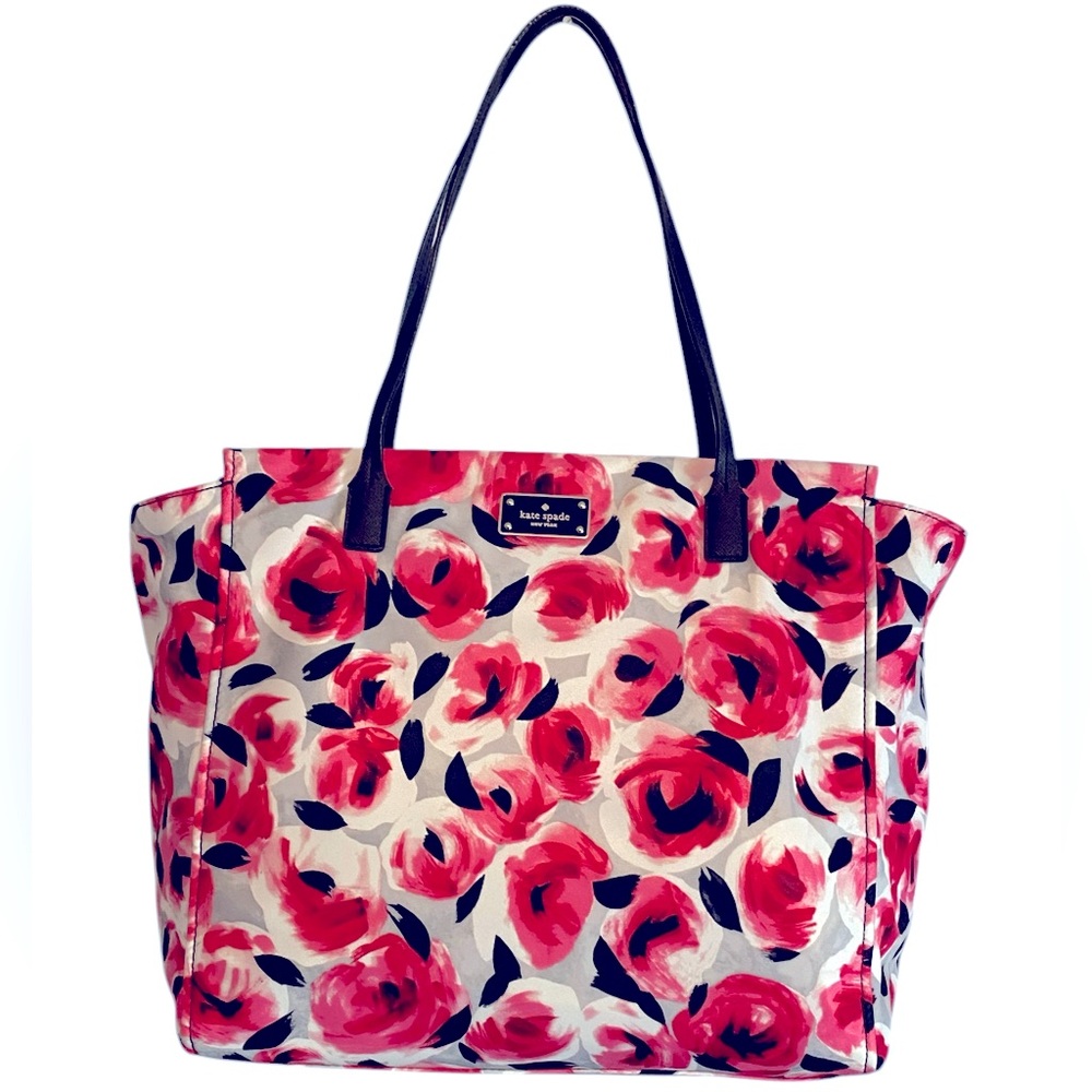 kate spade Pink and Navy Floral Tote
